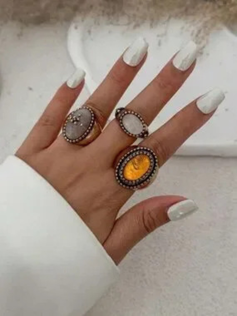 Vintage Maison Amber Sculptural Ring